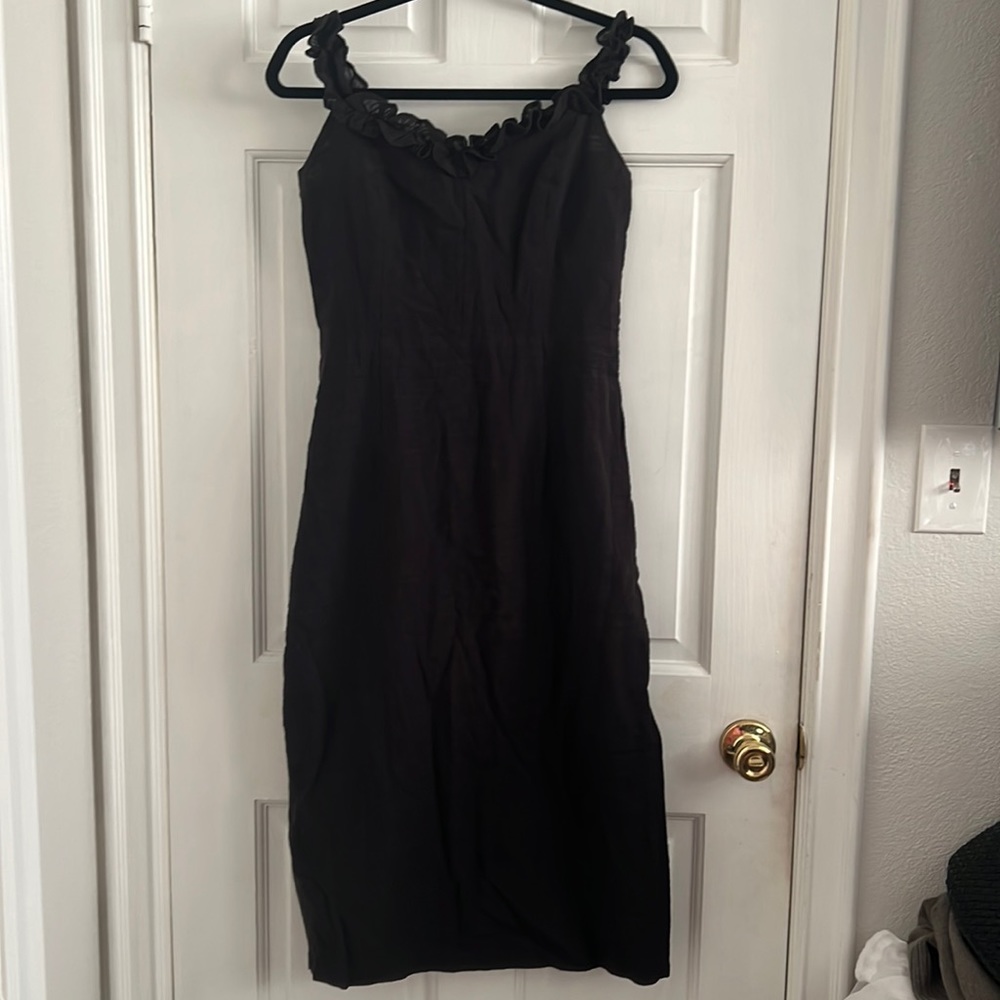 Black linen dress from petal and pup